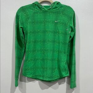 Nike Dri-Fit Vibrant Green Checkered Hoodie